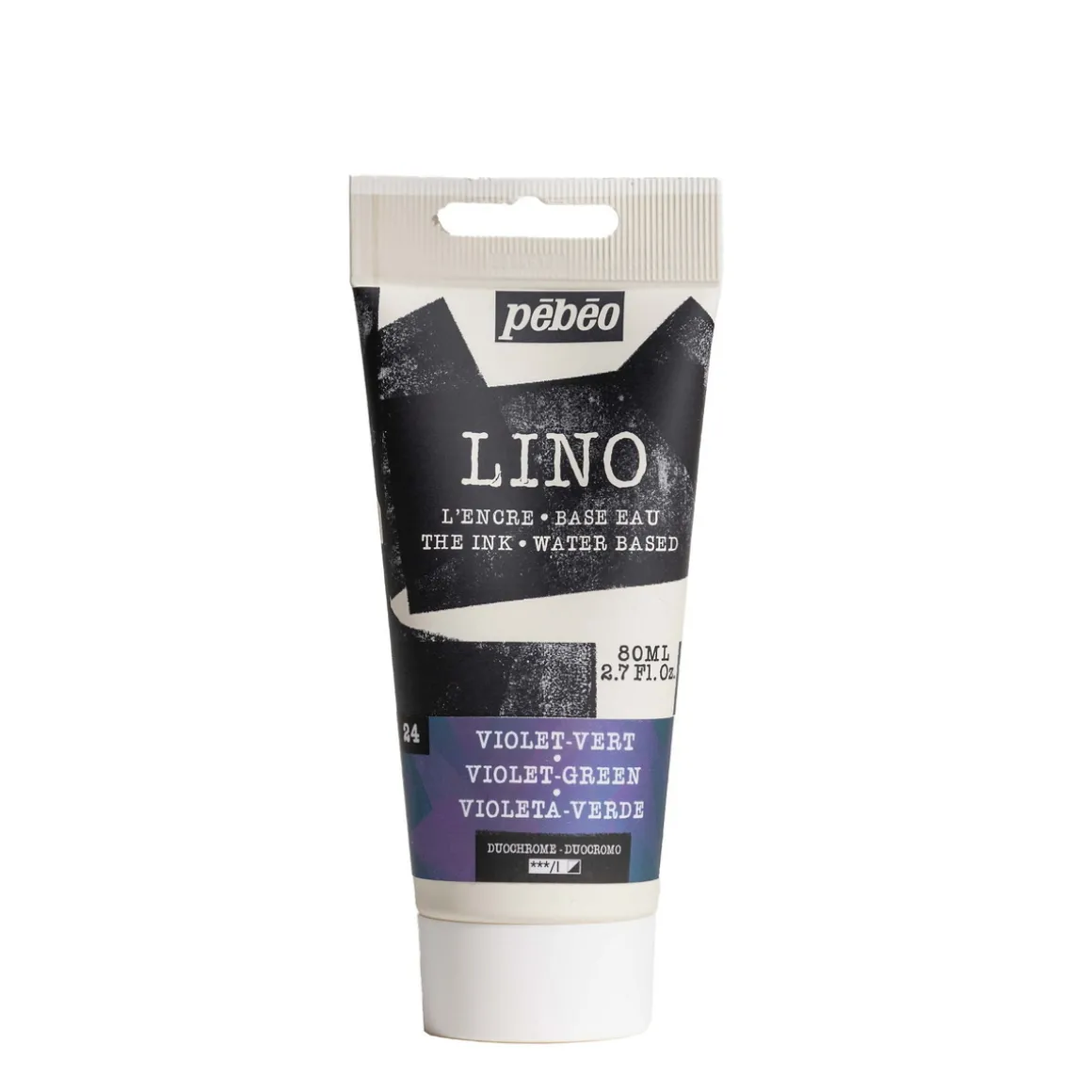 Pebeo Lino Ink 80 ml, vannbasert linoleumsfarge – Duochrome Purple & Green