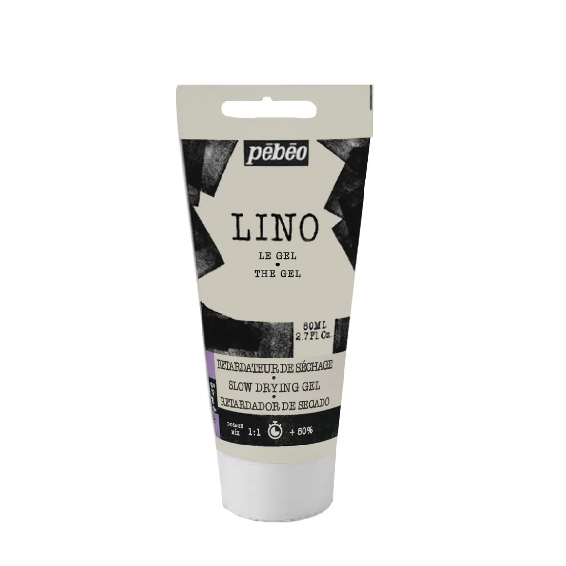 Pebeo Lino Medium Slow Drying Gel 80 ml, retarder for vannbasert linoleumsfarge