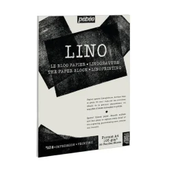 Pebeo Lino Paper Block A4 (210×297 mm), papir for linoleumstrykk, 30 ark, 105 g/m²