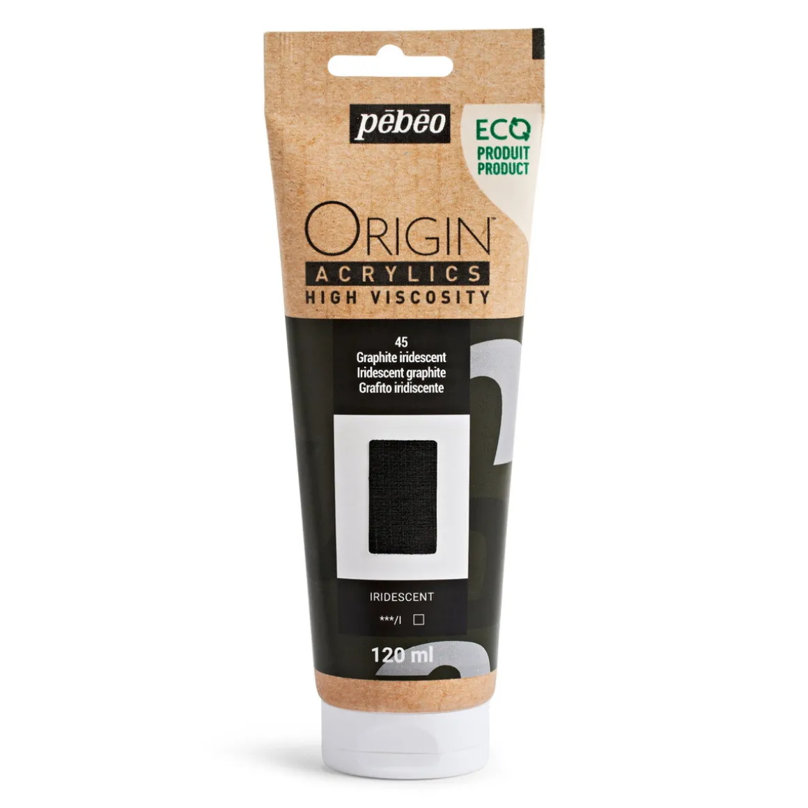 Pebeo Origin Acrylics akrylmaling 120 ml Iridescent graphite 45