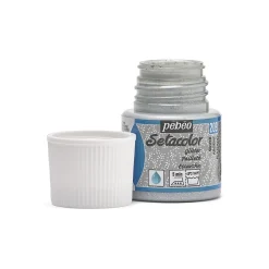Pebeo Setacolor 45 ml tekstilfarge Glitter Silver