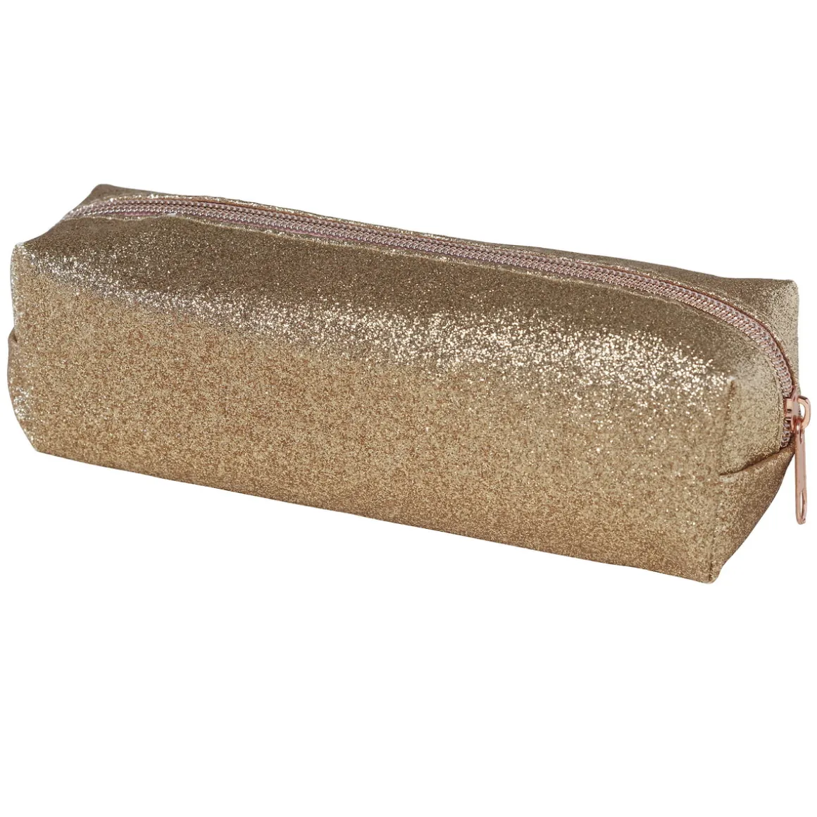 Pennal med masse gullglitter, 20x6x6 cm