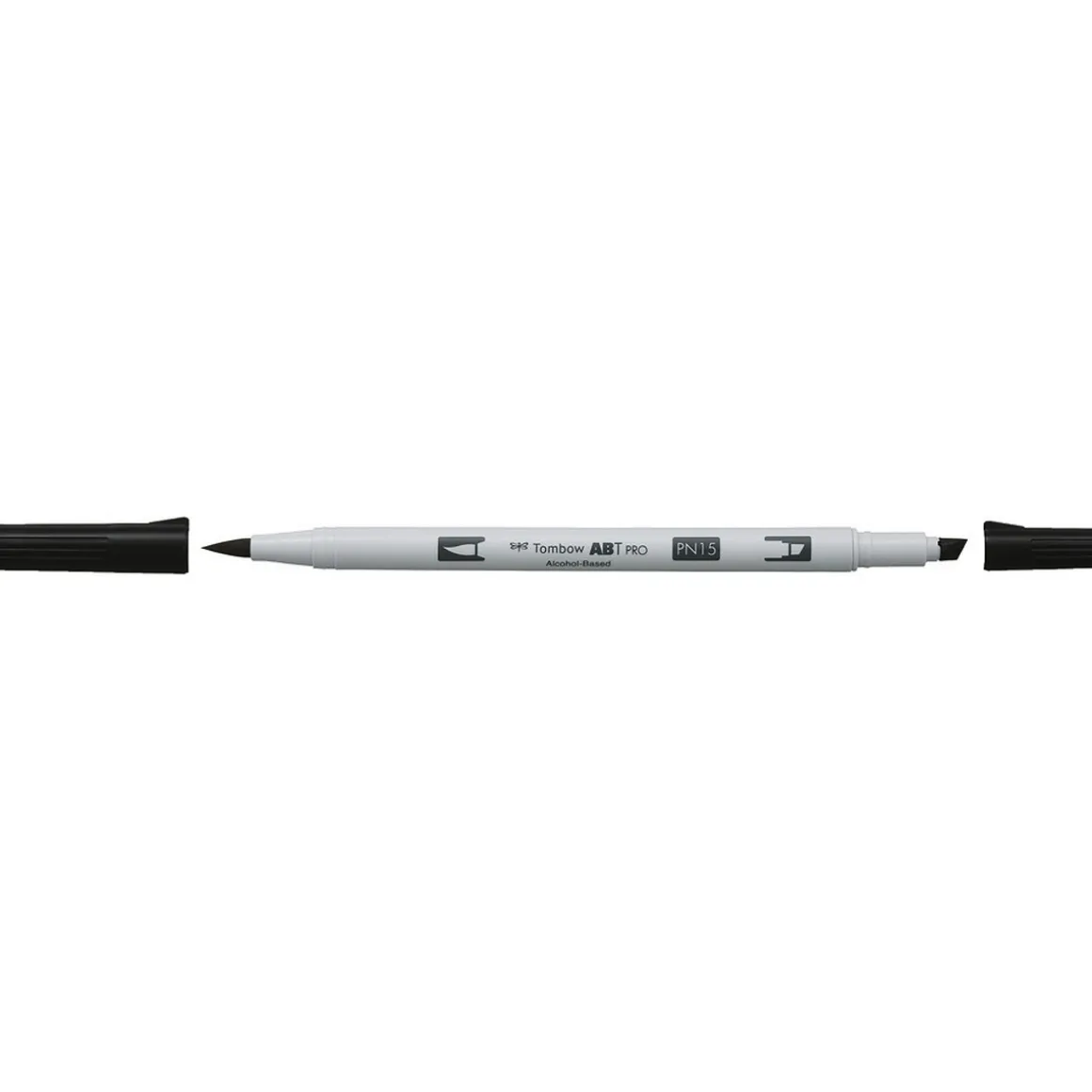 Penselpenn Tombow ABT PRO Dual Brush Pen Black 15 – denne pennen er alkoholbasert