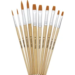 Penselsett Basic rund/flat 10