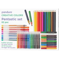 Pentastic sett – sett med 62 morsomme og fargerike penner i 4 forskjellige varianter