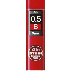 Pentel blyantstifter refill – 0,5 mm B. Inneholder 40 stifter.