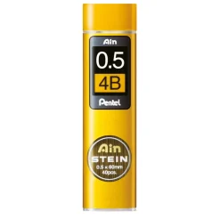 Pentel blyantstifter refill – 0,5 mm 4B. Inneholder 40 stifter.