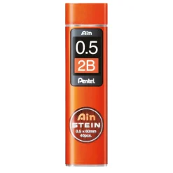 Pentel blyantstifter refill – 0,5 mm 2B. Inneholder 40 stifter.
