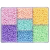 Perlemiks med 2850 runde perler i pastellfarger, Ø4 mm