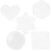 Perleplate Midi 5-pakning – små plater: hjerte, stjerne, sekskant, kvadrat og sirkel – til Ø5 mm rørperler