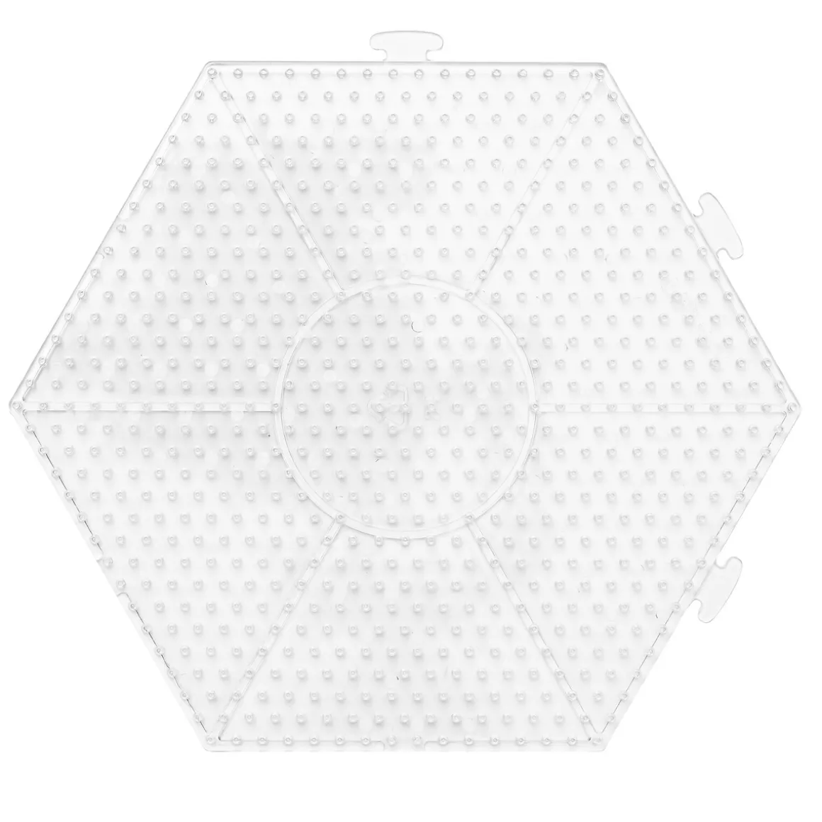 Perleplate Midi sekskant, 15,5×13,5 cm – til våre rørperler med diameter 5 mm