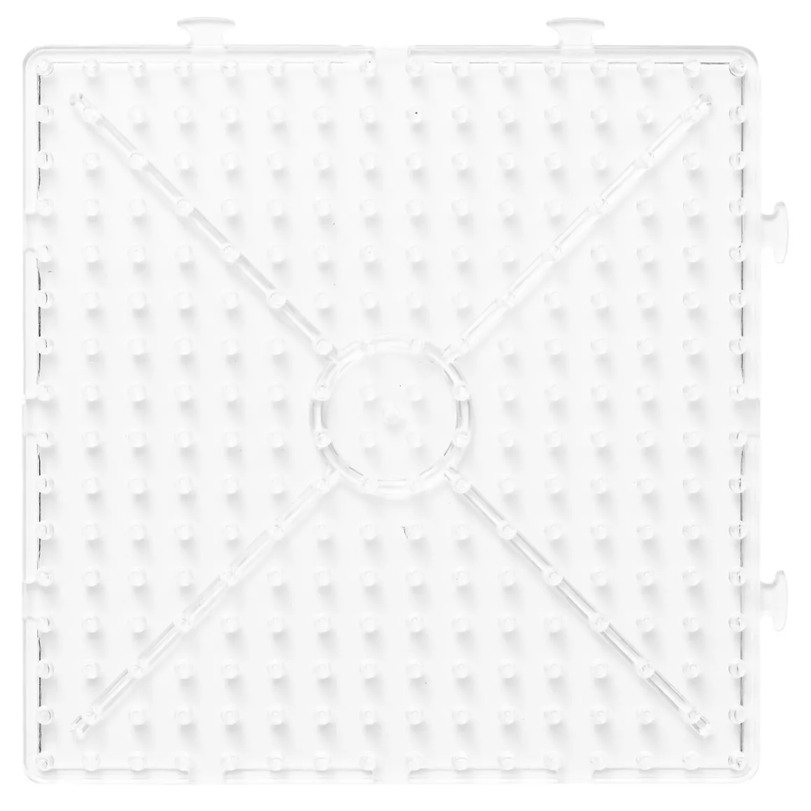 Perleplate XL firkant, 16×16 cm – til våre XL-rørperler med diameter 9 mm