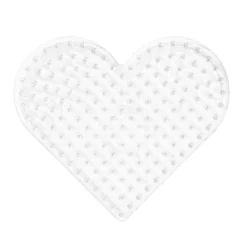 Perleplate XL hjerte, 17,5×15,3 cm – til våre XL-rørperler med diameter 9 mm