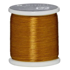 Perletråd Miyuki 50 meter – gull – 0,2 mm i diameter, fremstilt i 100 % nylon