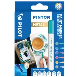 Pilot Pintor EF Metal 6-pk