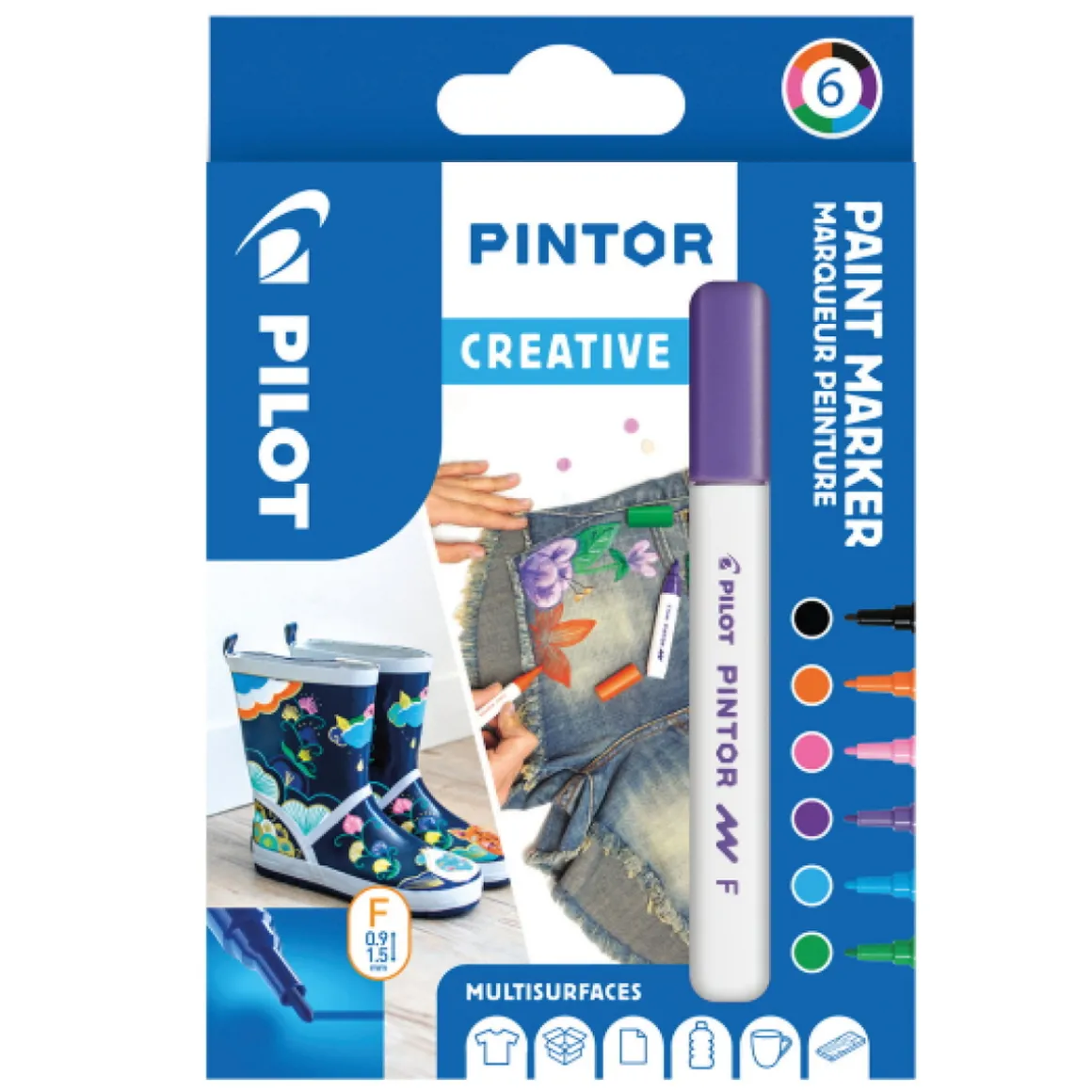 Pilot Pintor F Fun 6pk