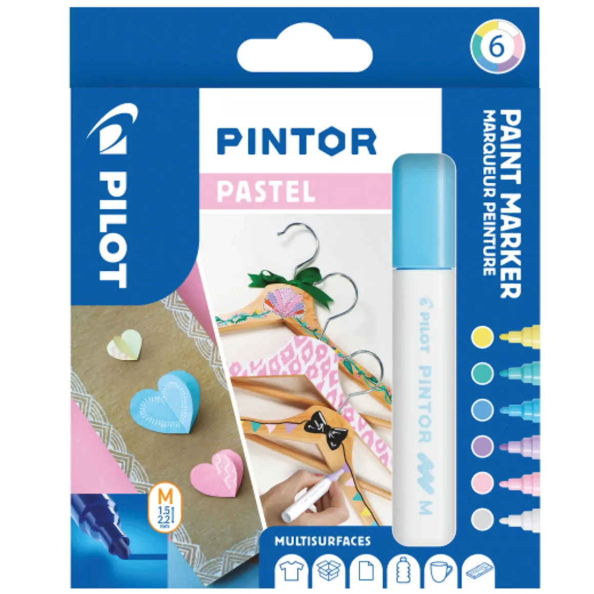 Pilot Pintor M Pastel 6pk