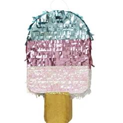 Pinata iskrem, ispinne i festlige nyanser av metallic – 25×45×10 cm