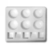 Plastpalett 11 fordypninger