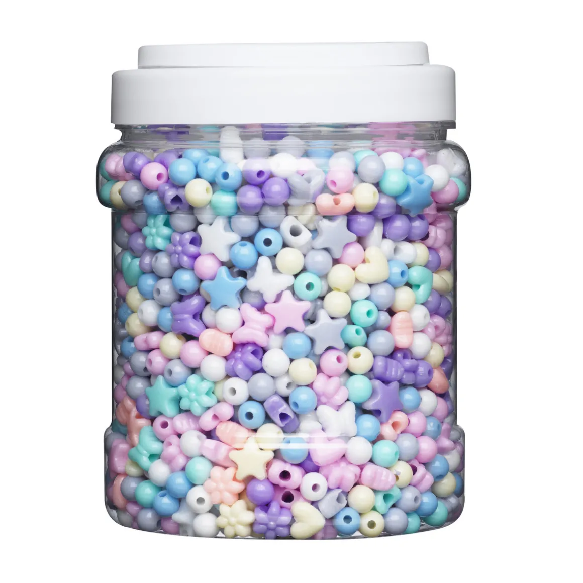 Plastperler Pastellmiks 450g