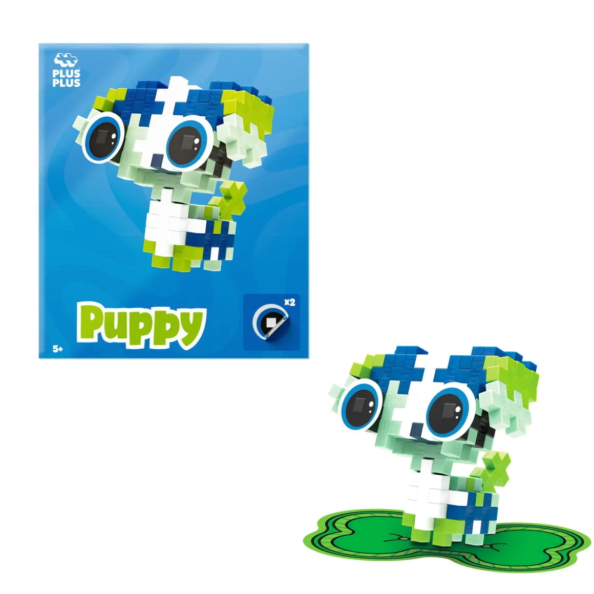Plus-Plus Pets Puppy, sett med 37 deler som blir en hundevalp!