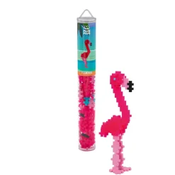 Plus-Plus Tube Flamingo, rør med 100 deler som blir en fin flamingo!