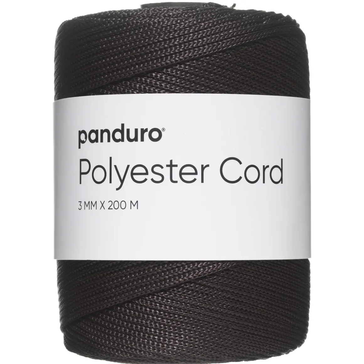Polyestersnor 200 meter, Ø3 mm, mørkebrun