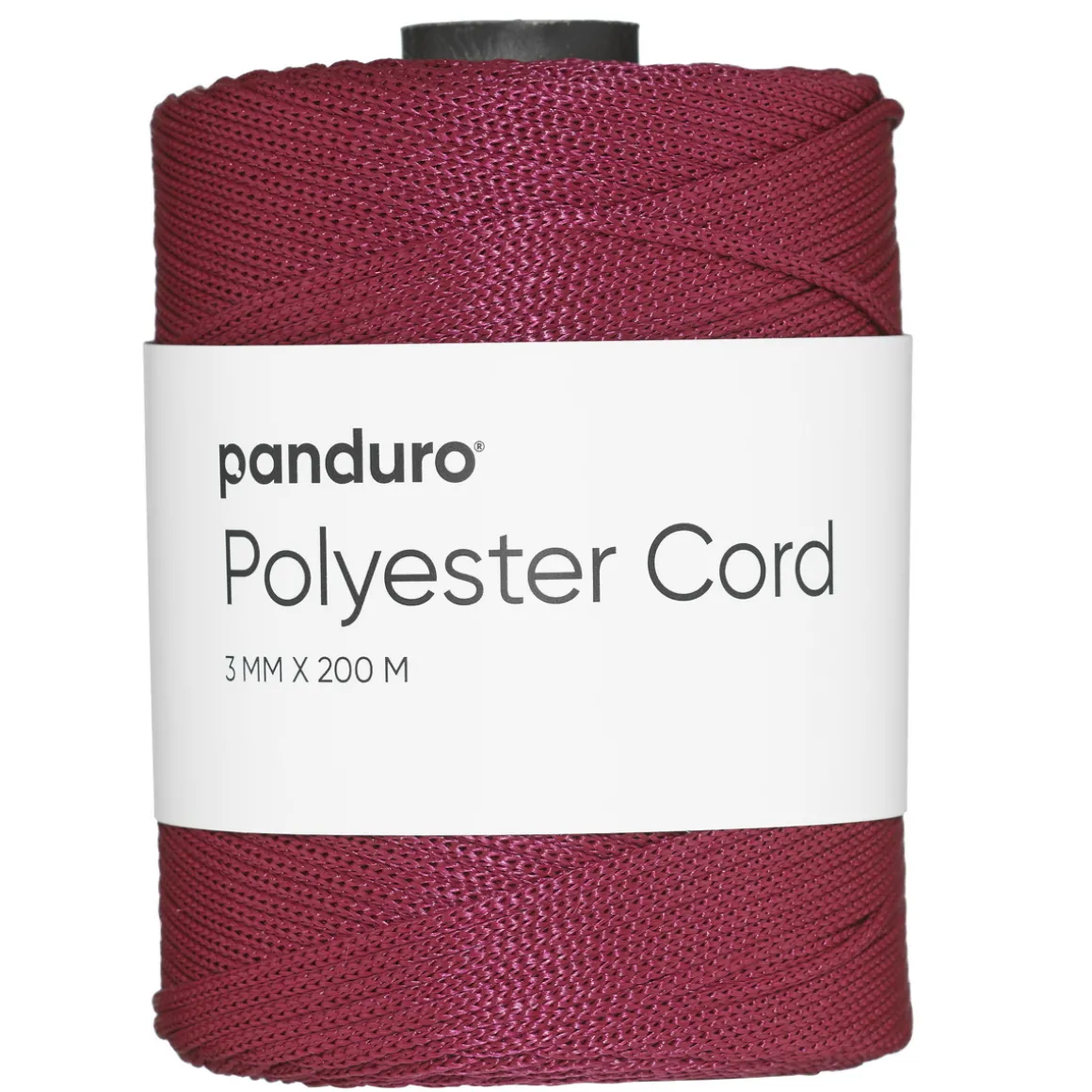 Polyestersnor 200 meter, Ø3 mm, vinrød
