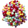 Pom Pom mix pastellfarger mini, Ø5–7 mm, 400 stk.