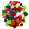 Pom Pom mix 150 stk. basisfarger – en mengde fine, fluffy pomponger!