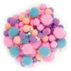 Pom Pom mix 150 stk. pastellfarger – en mengde fine, fluffy pomponger!