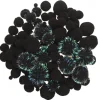Pom Pom mix svarte og svarte med glitter! Ø8–30 mm, 150 stk.