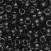 Pony beads med diameter 9 mm, runde perler med store hull, 150-pakning, svart
