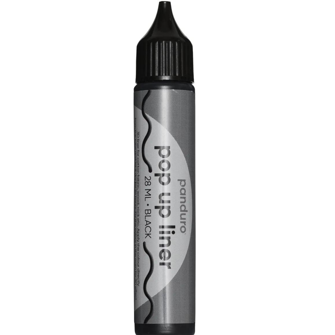 Pop Up Liner 28 ml svart – skriv og tegn med fikserbar gummimasse