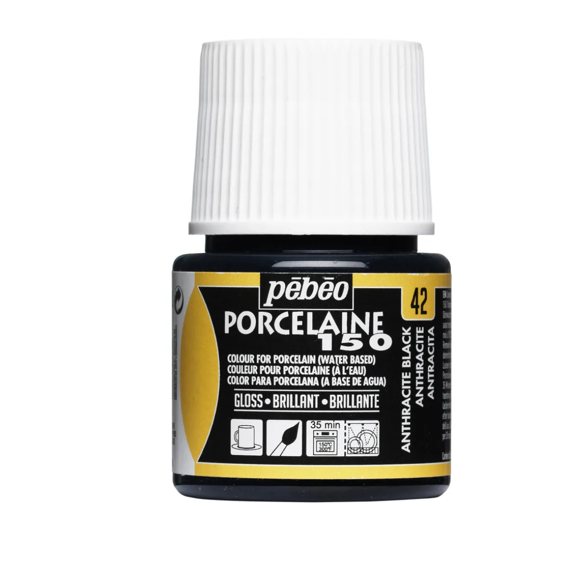 Porselensmaling Sort 45 ml