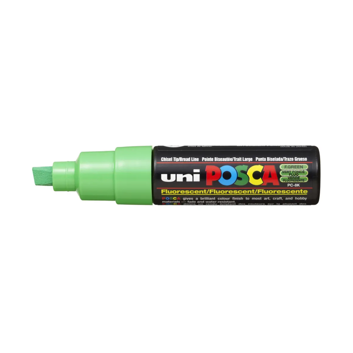 Posca PC-8K Fluorescent Green 733 (8 mm broad tip / chisel)