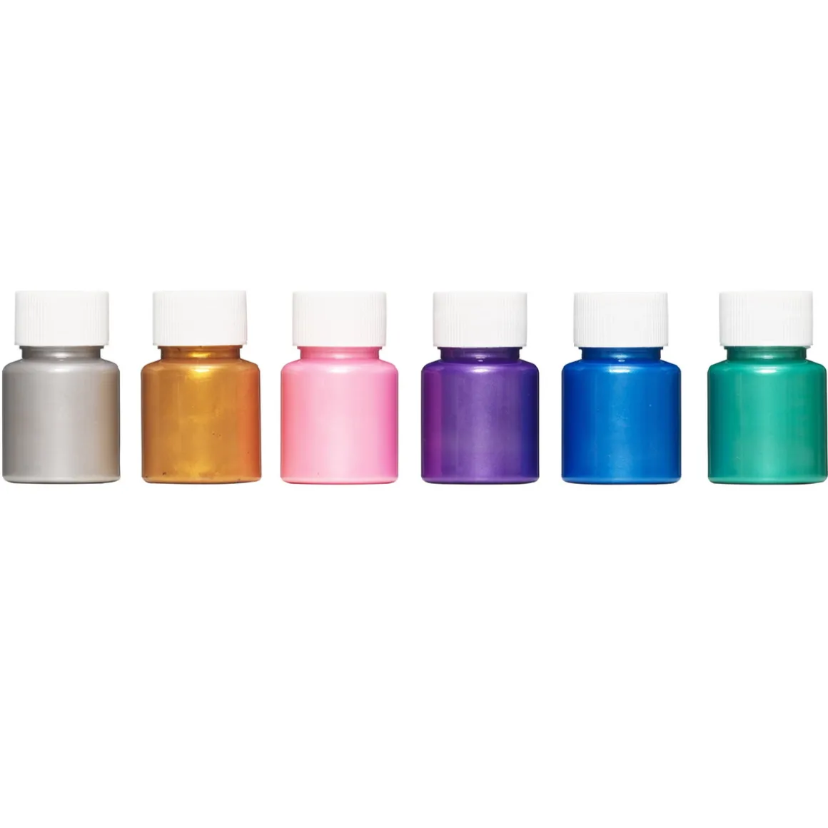 Ready Mix Paint, vannbaserte metallicmalinger, 6×30 ml