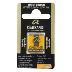Rembrandt akvarellmaling halvkopp – Azo Yellow Medium Cadmium Free 247