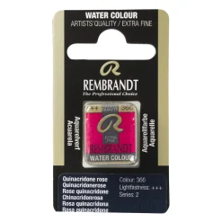Rembrandt akvarellmaling halvkopp – Quinacridone Rose 366