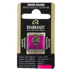 Rembrandt akvarellmaling halvkopp – Quinacridone Rose Magenta 368