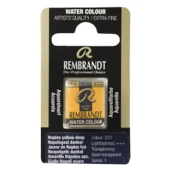 Rembrandt akvarellmaling halvkopp – Naples Yellow Deep 223