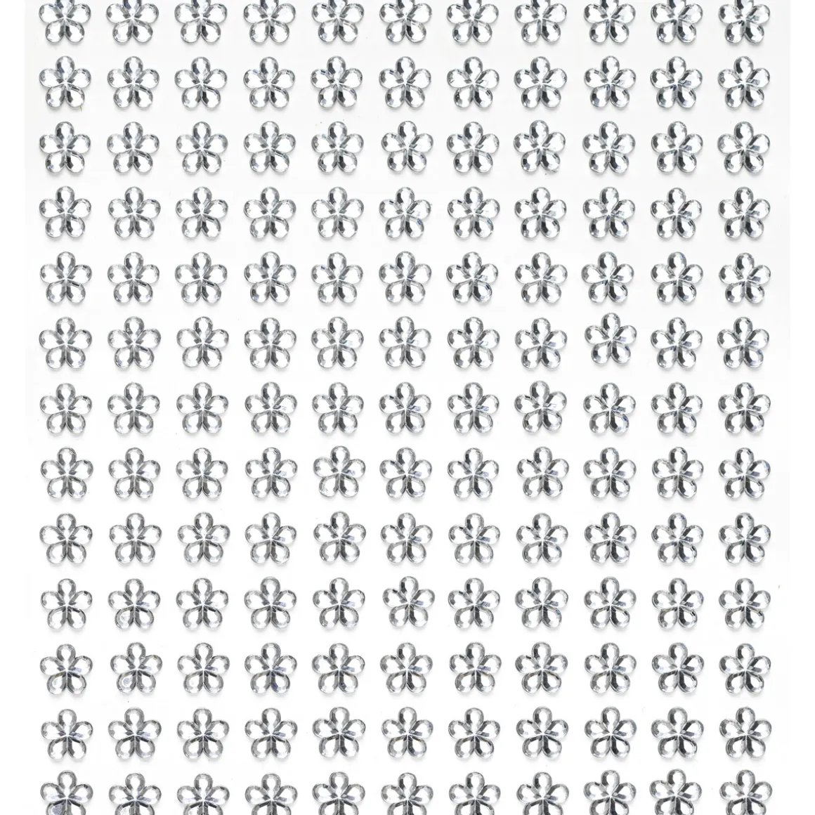 Rhinestone stickers blomster krystall – 286 krystallignende blomster. Ø8 mm