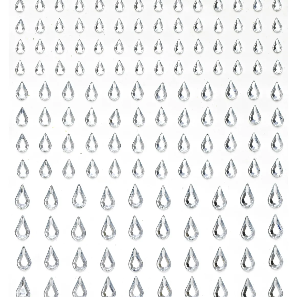 Rhinestone stickers dråper krystall – 288 krystalldråper. L 5, 7, 10 mm