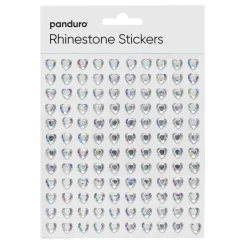 Rhinestone Stickers iriserende hjerter – til sammen 240 hjerter med diameter 8 mm