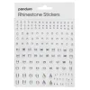 Rhinestone Stickers iriserende miks med ulike former – til sammen 310 former, ca. 2–10 mm