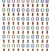 Rhinestone stickers iskremer – lag 120 iskremformede perleklistremerker i ulike farger! L 6 / 7 mm