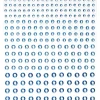 Rhinestone stickers lyseblå – 496 lyseblå perleklistremerker. Ø3, 4, 5, 6 mm