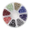 Rocailles 6/0, perlemiks med 120 gram stripete glassperler – 8 varianter, diameter 3,8–4,3 mm