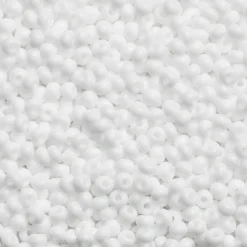 Rocaillesperle 9/0 Hvit opak