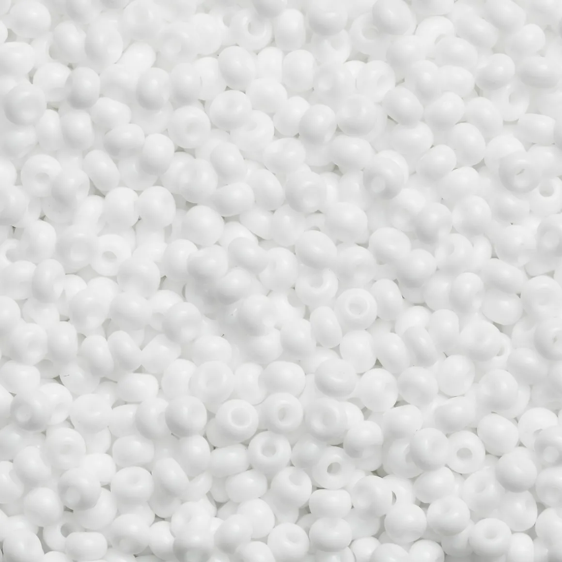 Rocaillesperle 9/0 Hvit opak
